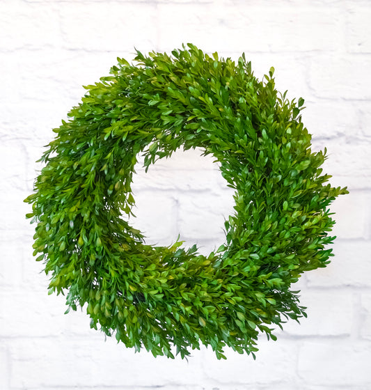 Fig & Dove Faux Boxwood Wreath