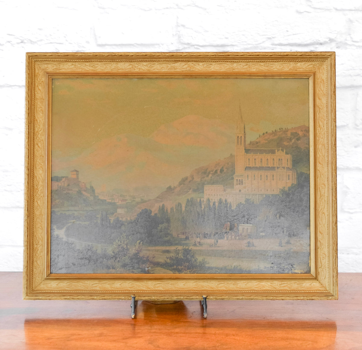 Large Framed European Oil Print