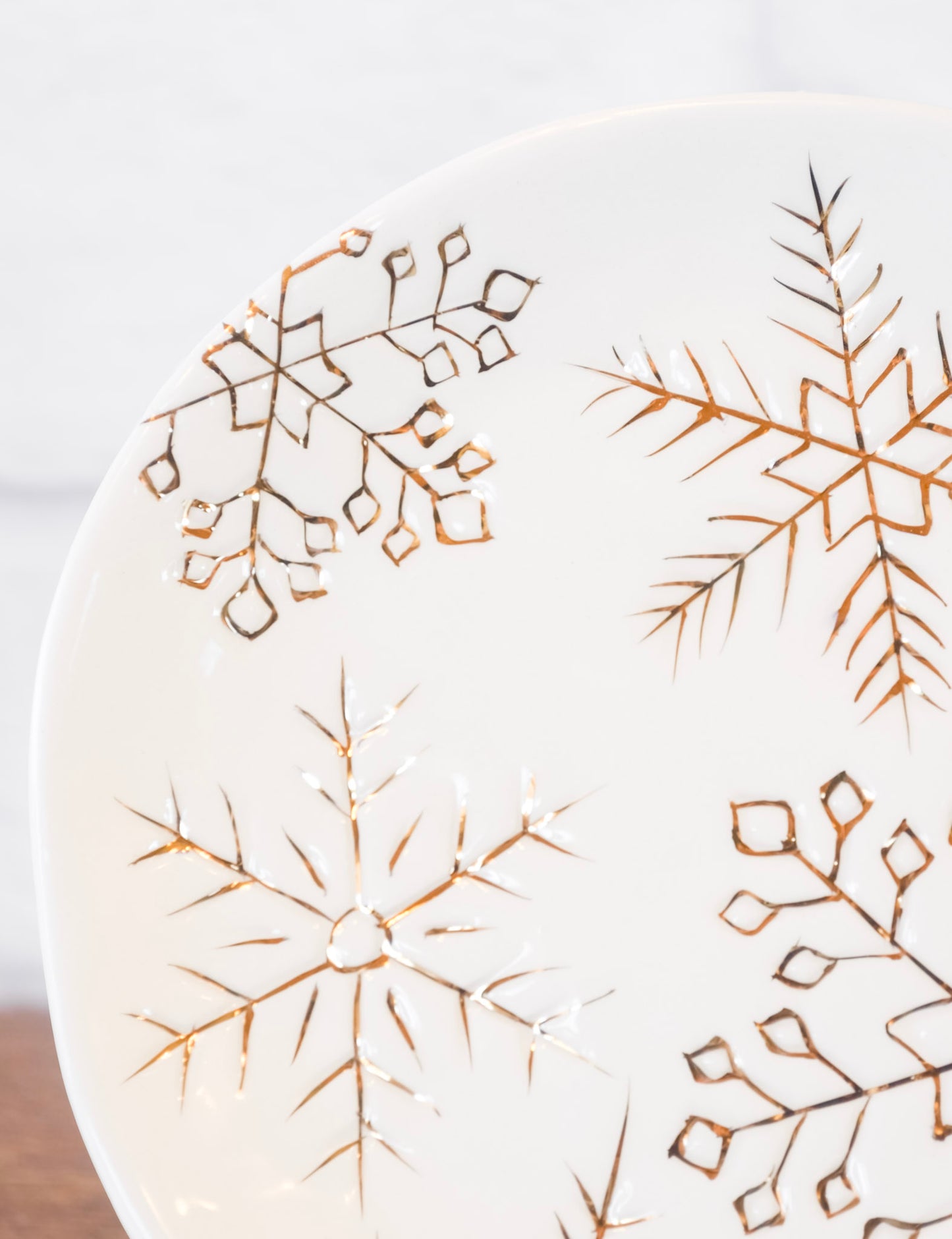 Electroplated Gold Snowflake Plate