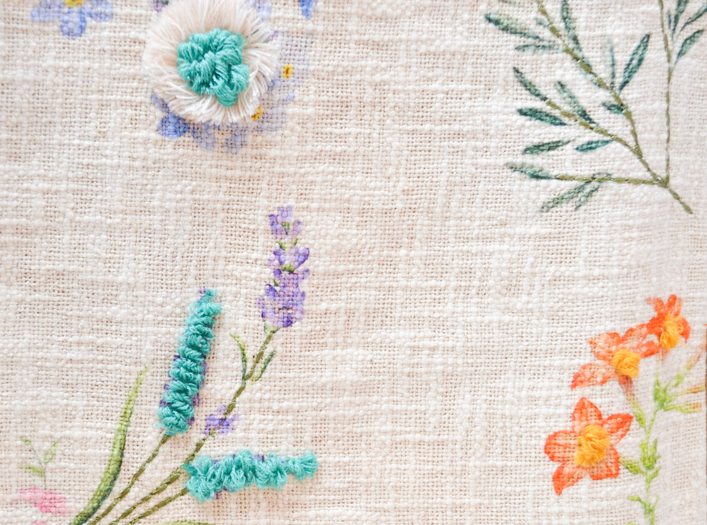 Embroidered Floral Table Runner