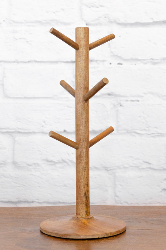 Natural Mango Wood Mug Stand