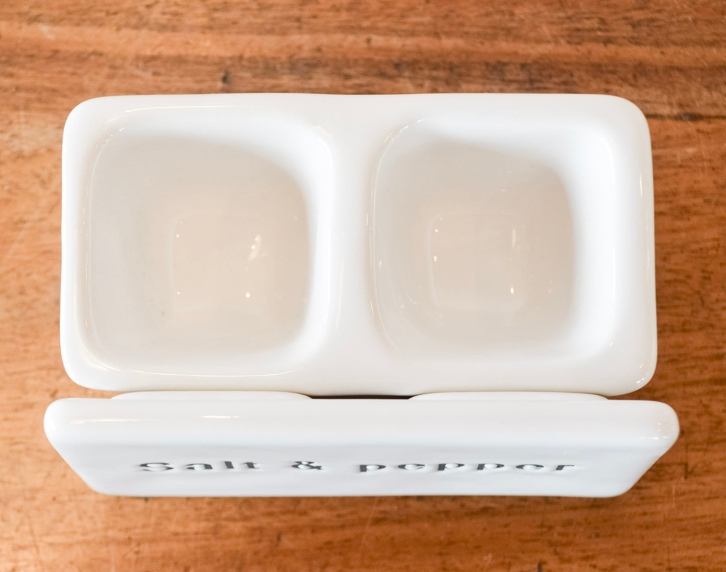Labeled Salt & Pepper Pinch Pot