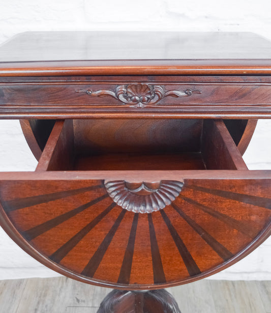 Lift Top Mahogany Pedestal Work Table
