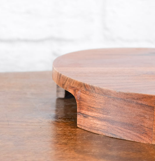 Round Acacia Wood Riser