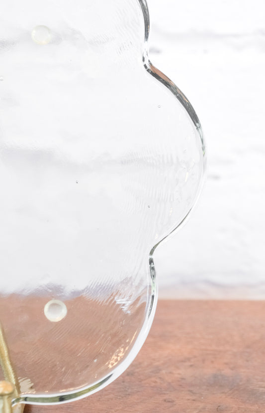 Scalloped Glass Serving Tray