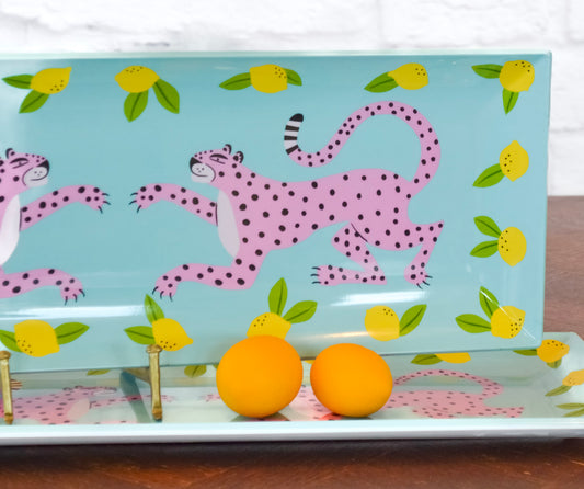 Leopards & Lemons Melamine Sandwich Tray
