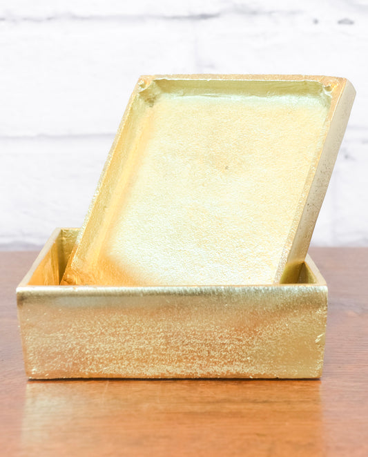 Liz Lidded Gold Metal Box Set