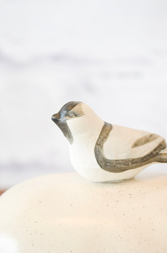 Garden Bird Stoneware Butter Dish