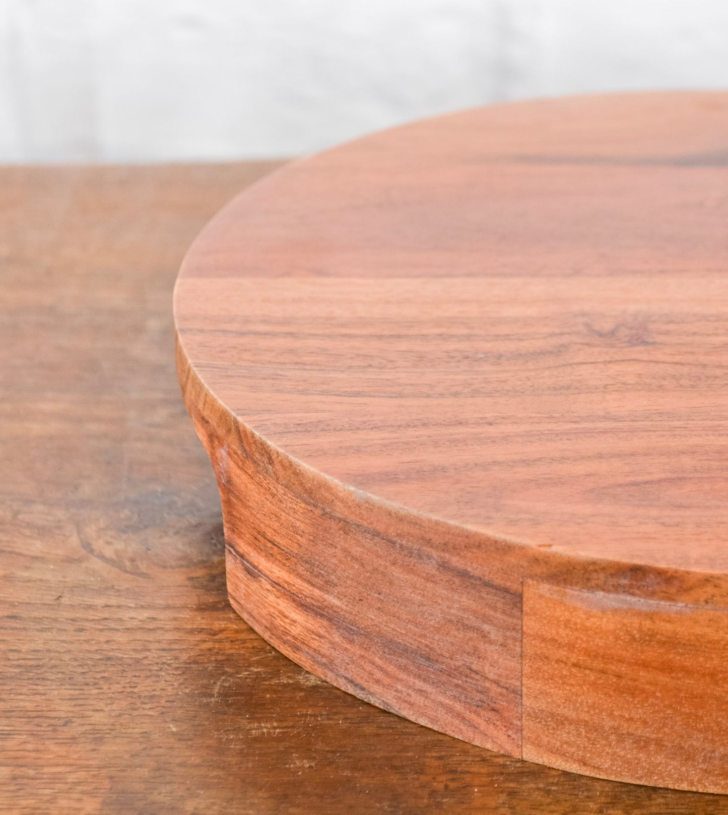 Round Acacia Wood Riser