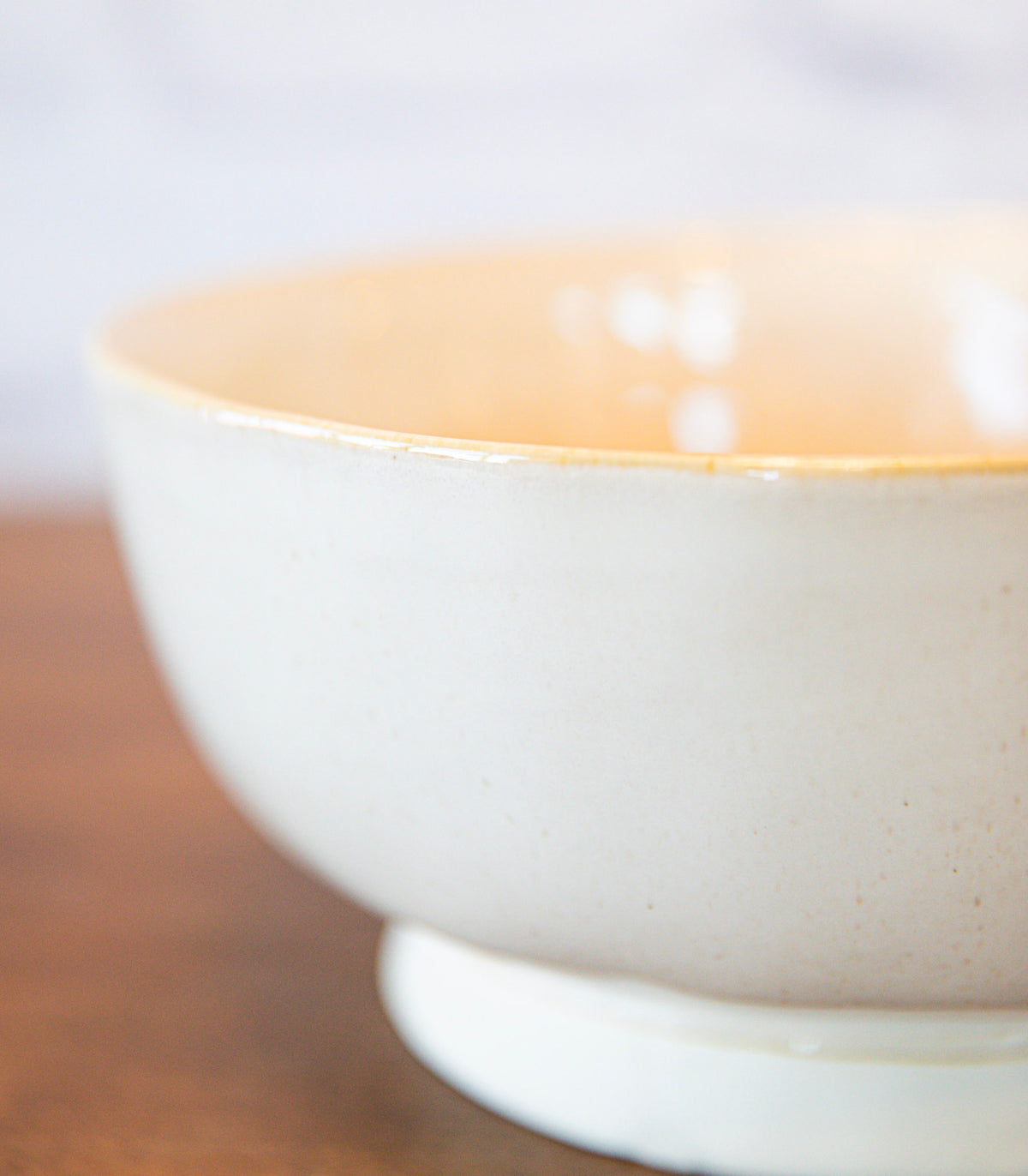 Organic Stoneware Footed Bowl