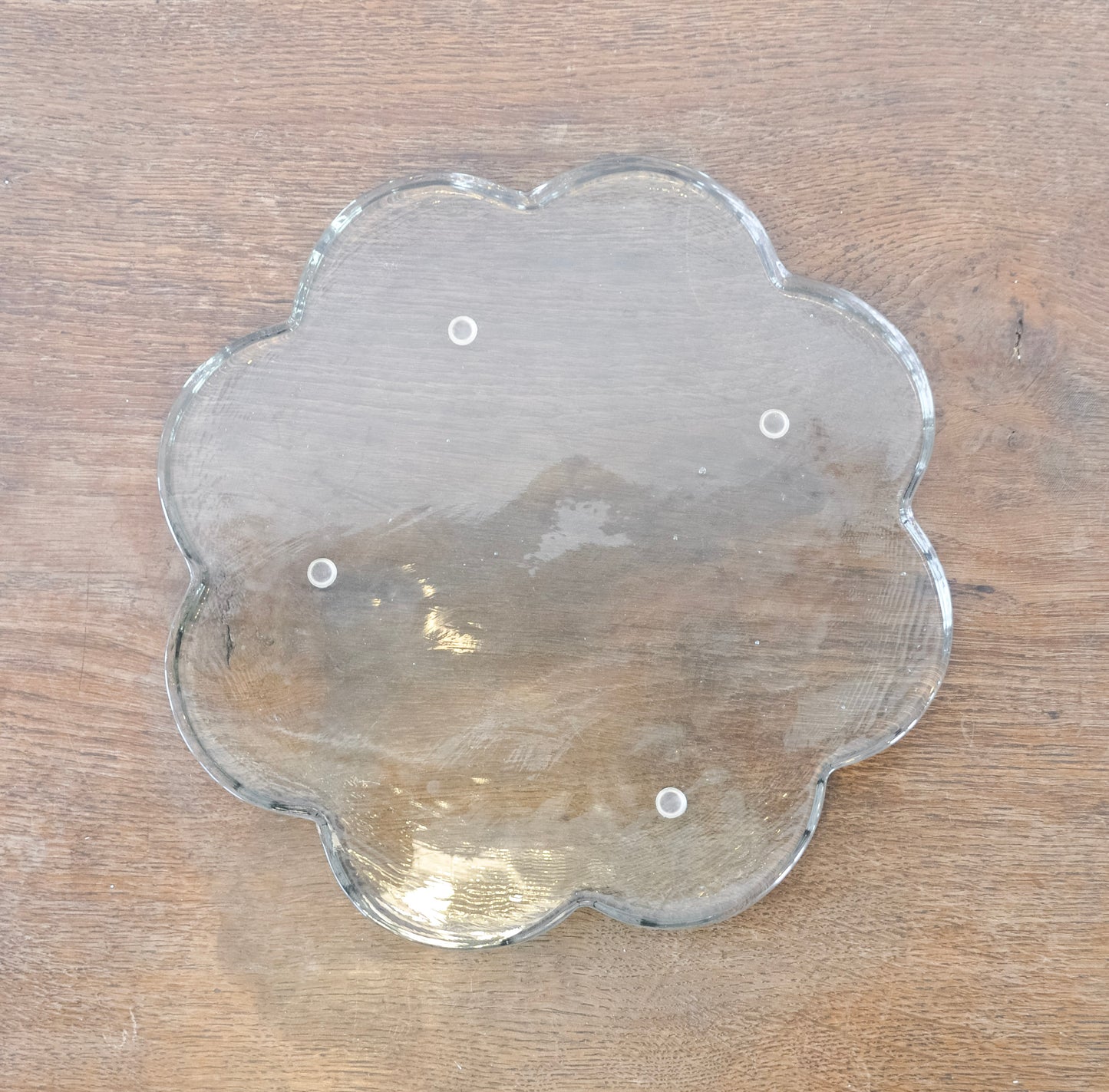 Scalloped Glass Serving Tray