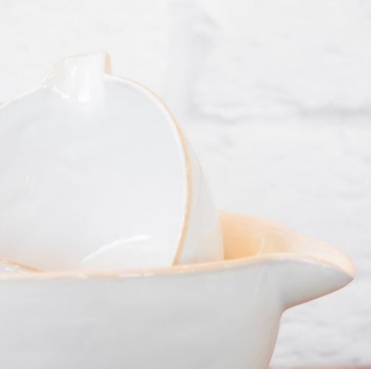 Set of 4 Neutral Stoneware Batter Bowls