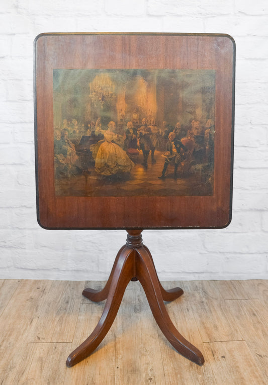 Tilt Top Pedestal Mahogany Table