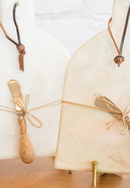 Buff Marble Charcuterie Board w/ Canape