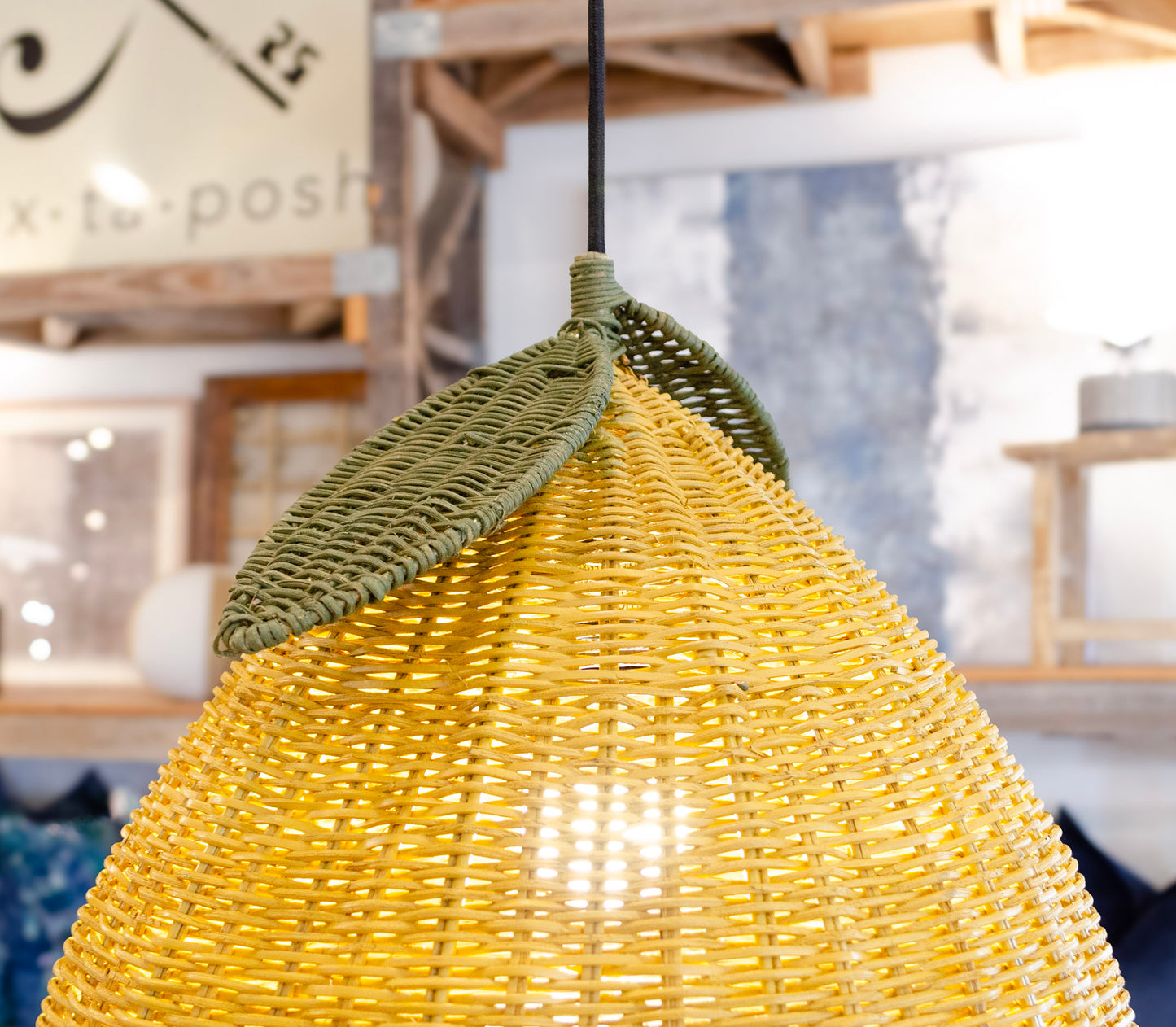 Handwoven Lemon Pendant