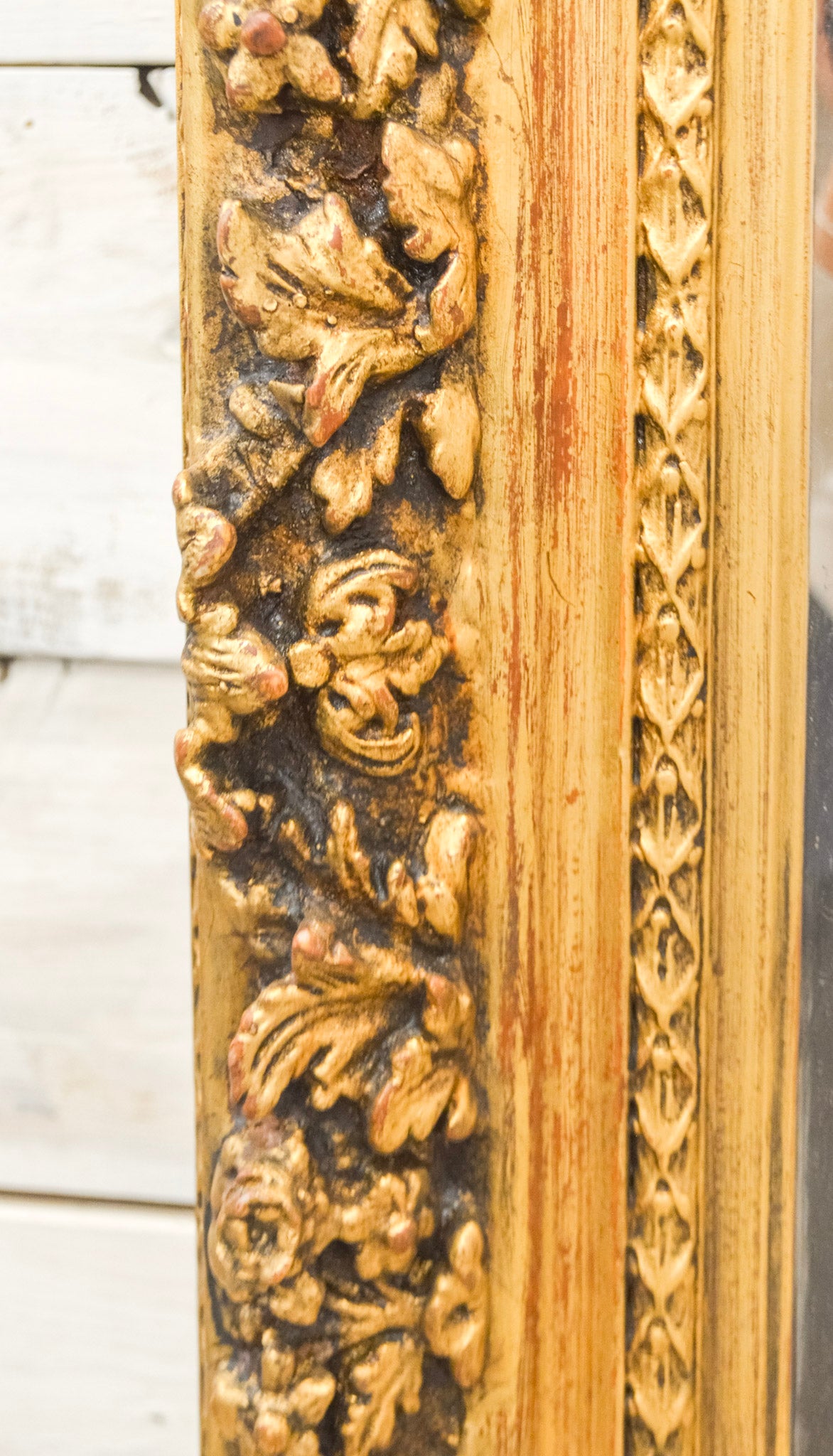 Louis XV Style Ornate Gilt Framed Beveled Mirror