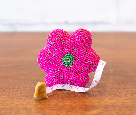 Beaded Flower Tape Measure