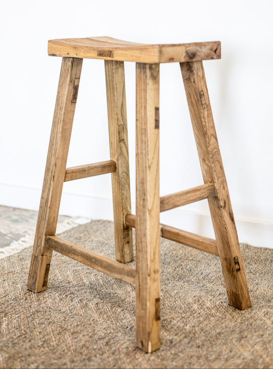 Elm Concave Bar Stool