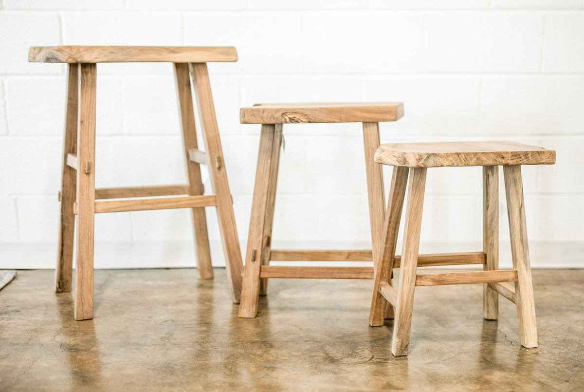 Live Edge Walnut Wood Stool