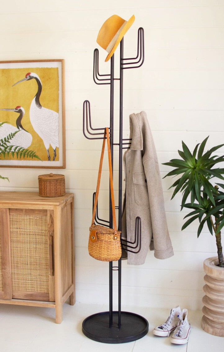 Saguaro Black Iron Coat Rack