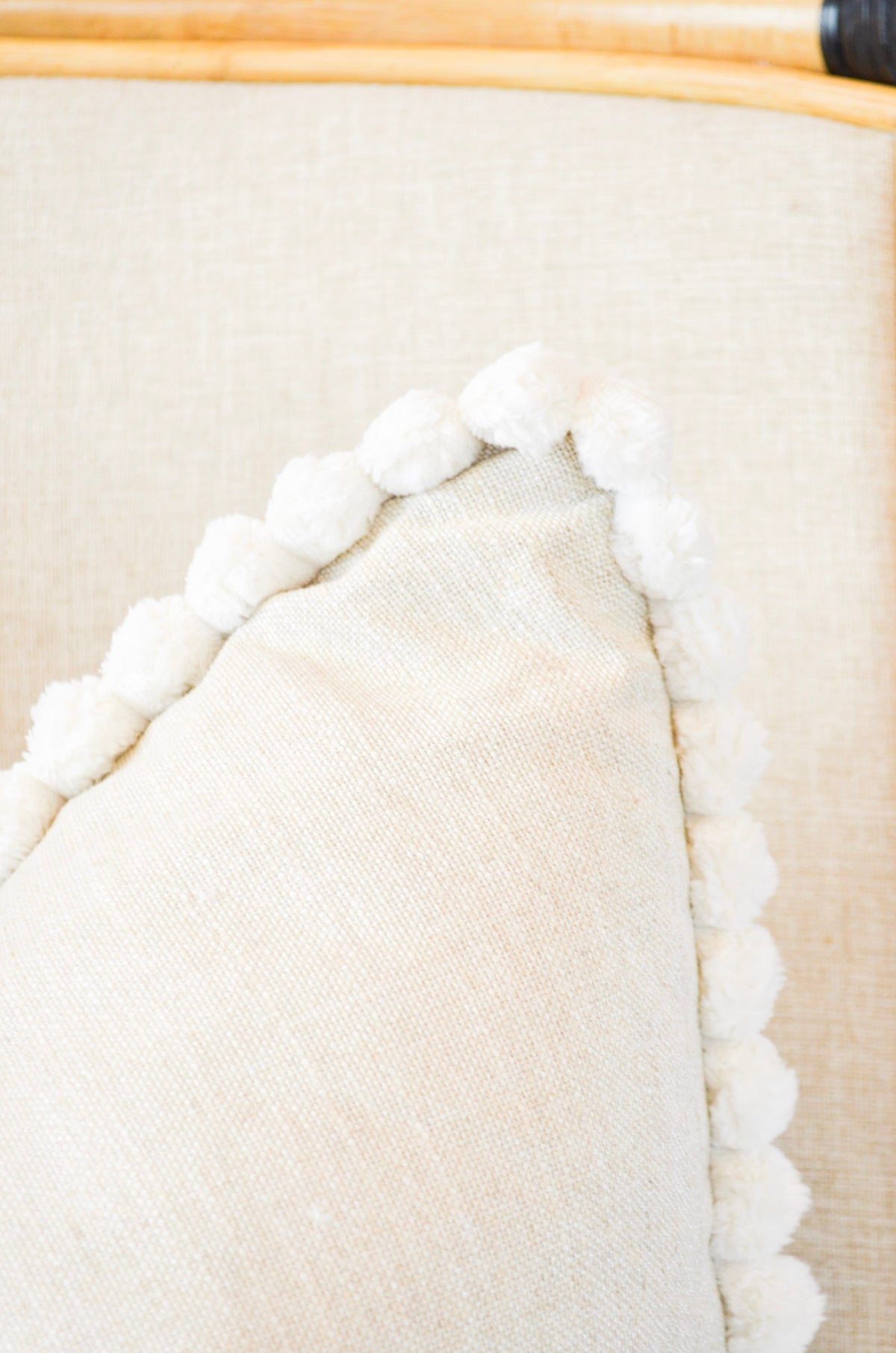 Pom Chic Linen Accent Pillow