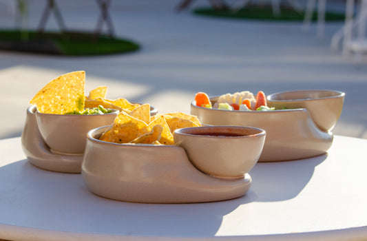 Reactive Glaze Stoneware Soup & Cracker Bowl