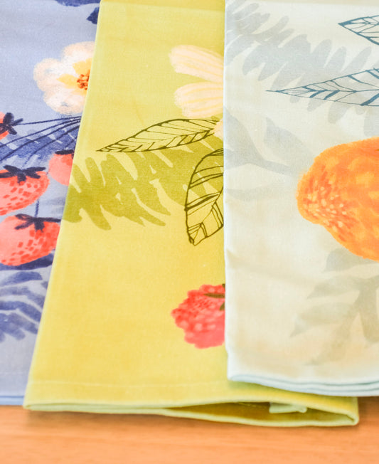 Flowers & Berries Dish Towel