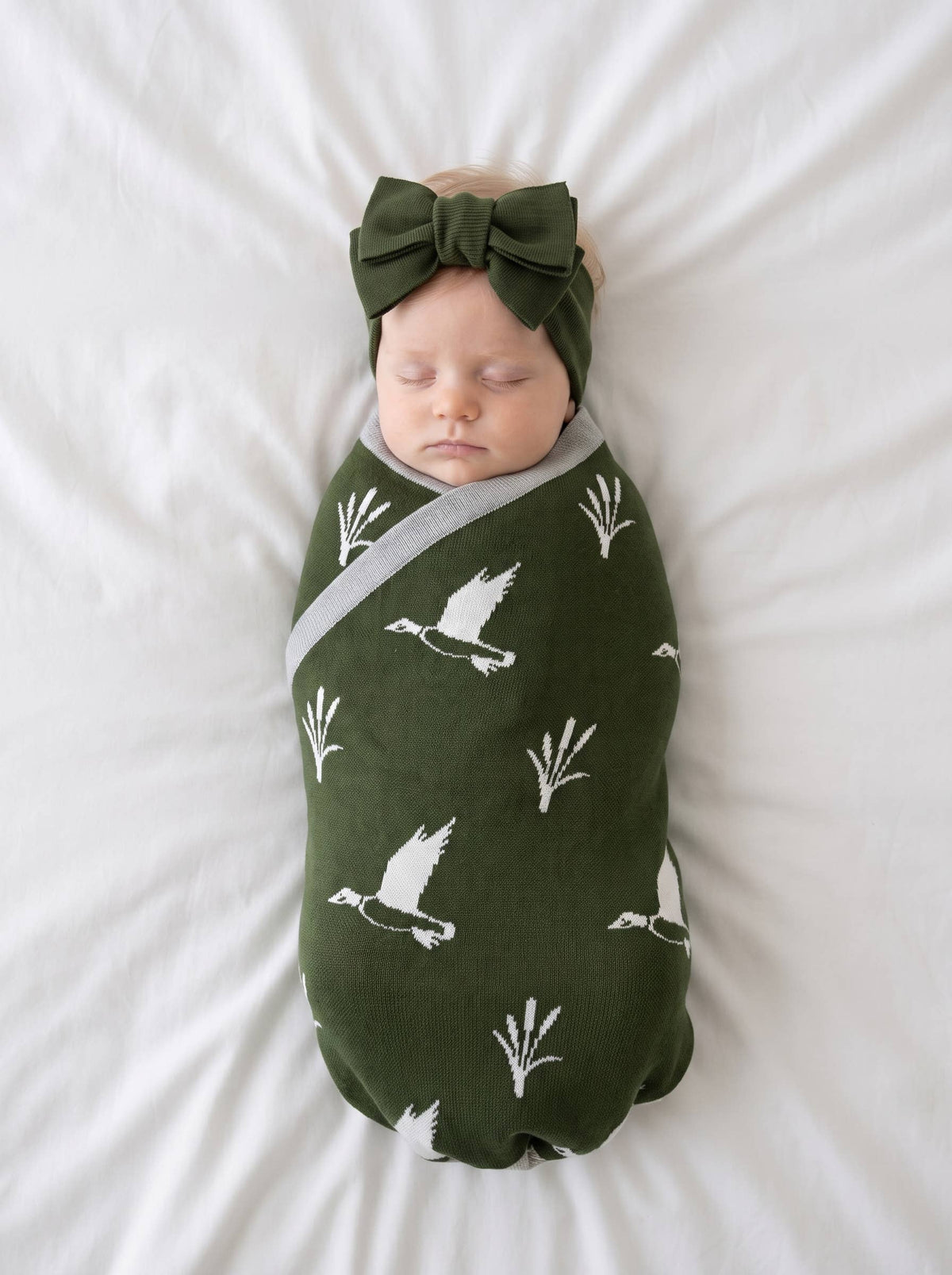 Mallard Duck Jacquard Baby Blanket