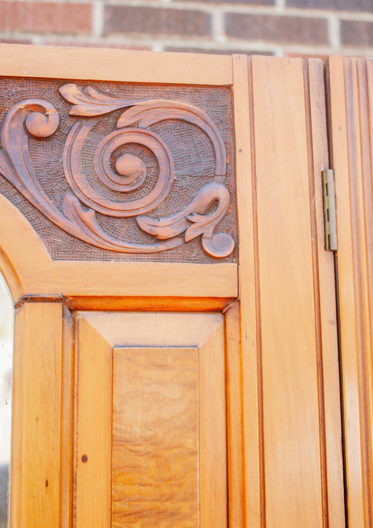 Edwardian Curly Maple & Walnut Armoire