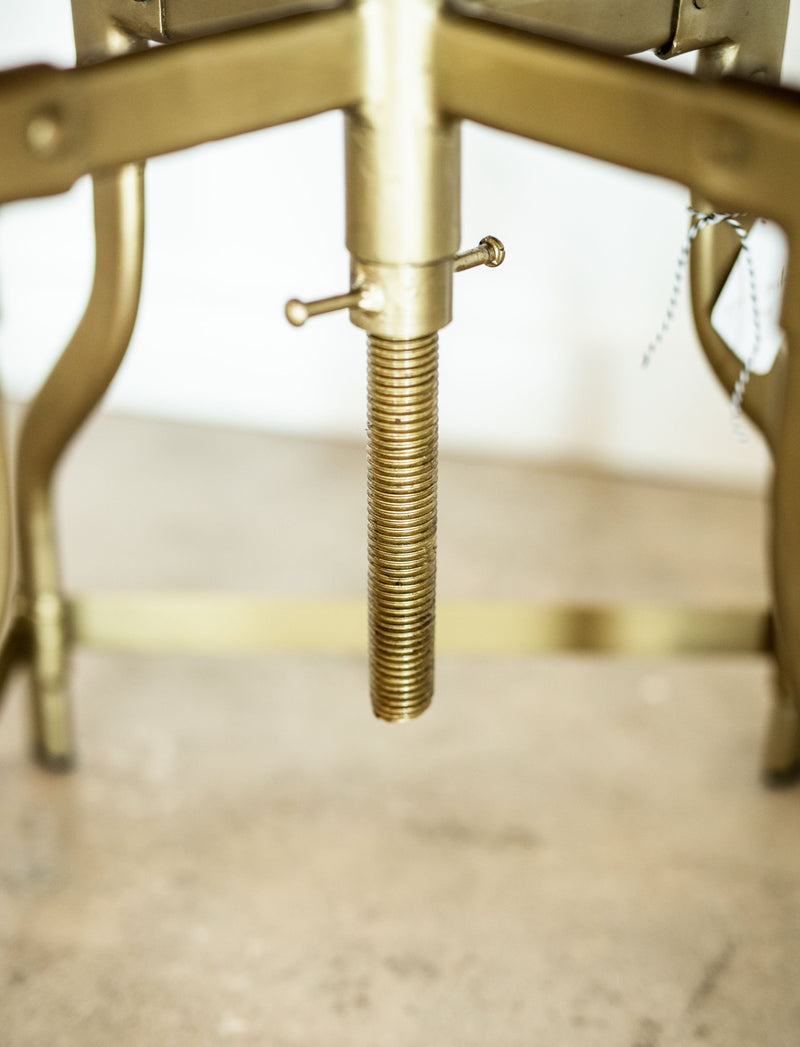 Antique discount brass stool