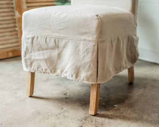 Pierre Linen Slip Covered Chair
