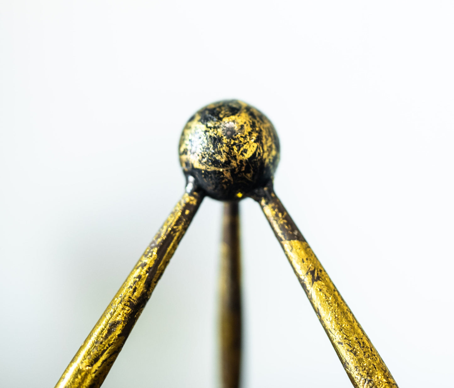 Antique Brass Finish Metal Obelisk