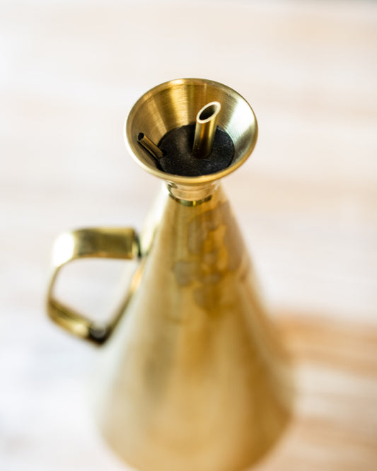 Gold Finish Stainless Steel Oil Cruet