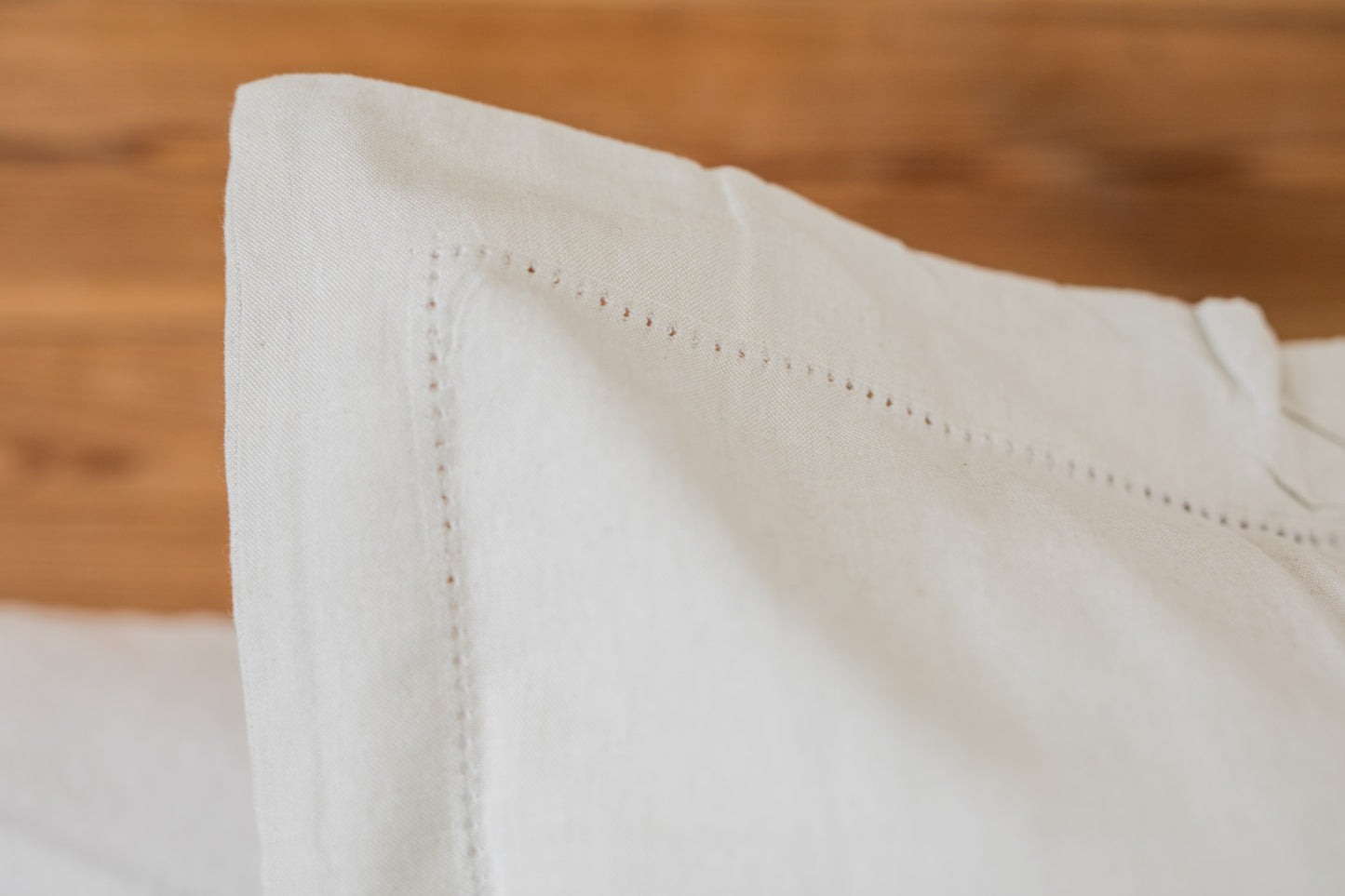 Hemstitch Natural Shams