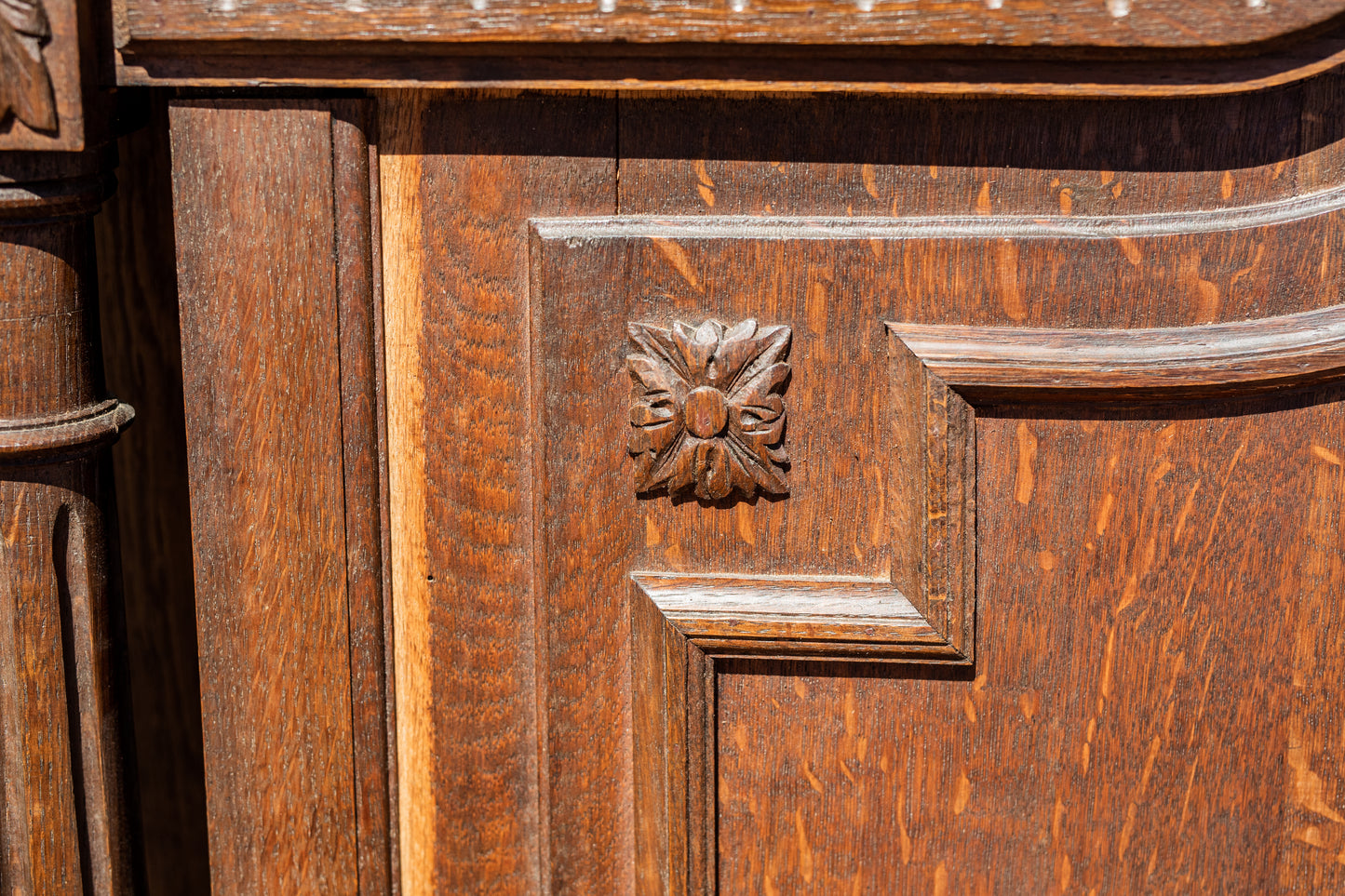 Henri II Style Oak Bed