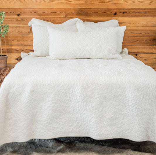 Vela Ivory Velvet Bedding Collection