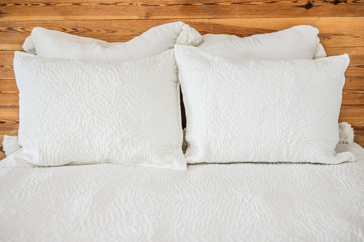 Vela Ivory Velvet Bedding Collection