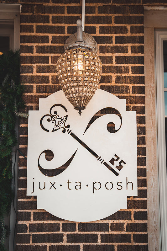 What does JUX•TA•POSH even mean?