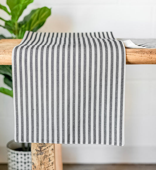 Sonoma Striped Cotton Table Runner