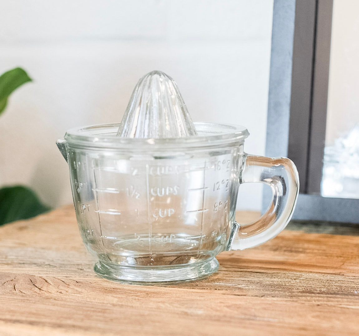 Embossed Clear Glass Juicer