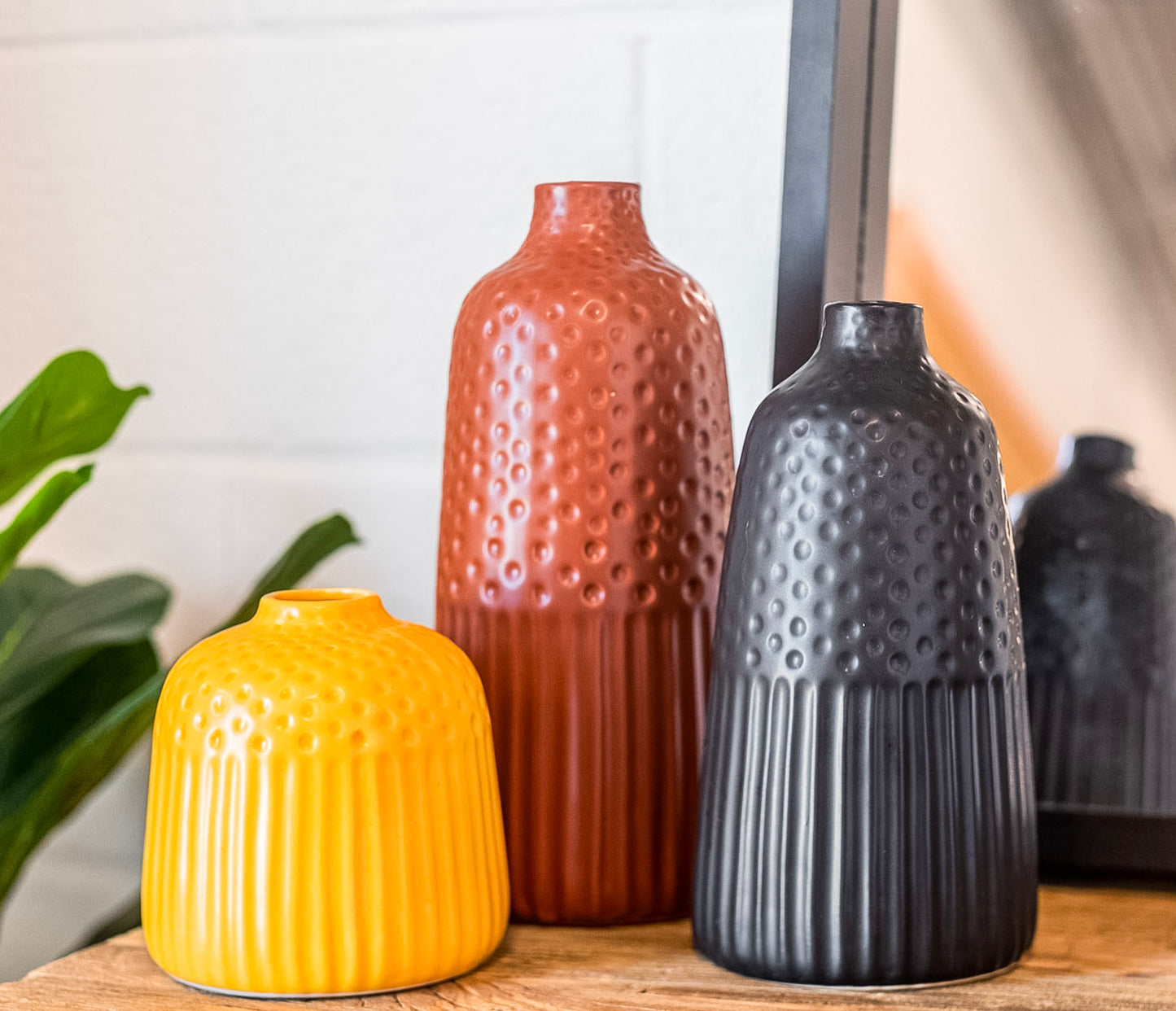 Last Call Juno Embossed Stoneware Vase