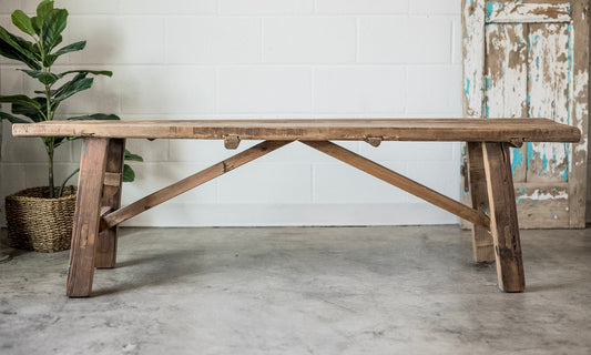 Rustic Wooden Shop Bench
