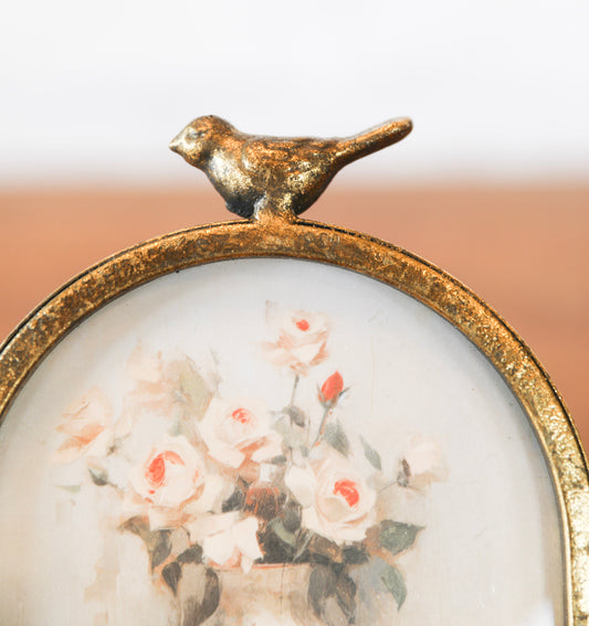 Ornate Bird Top Photo Frame