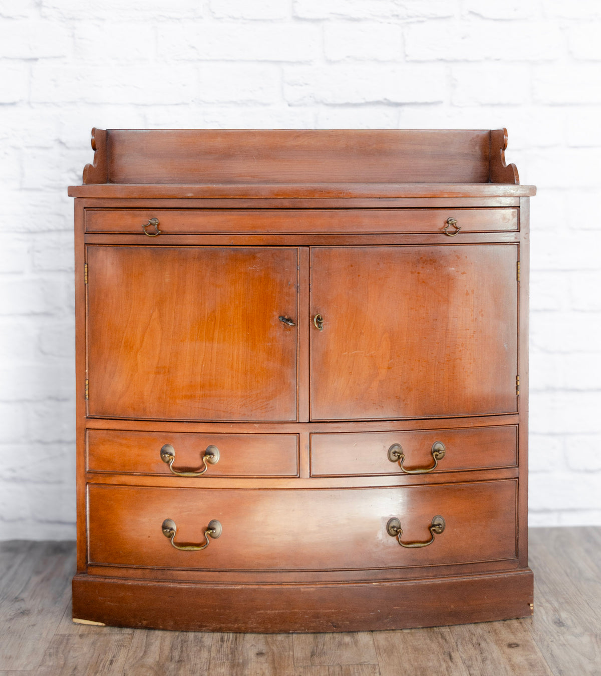 Bow Front Mahogany Cabinet