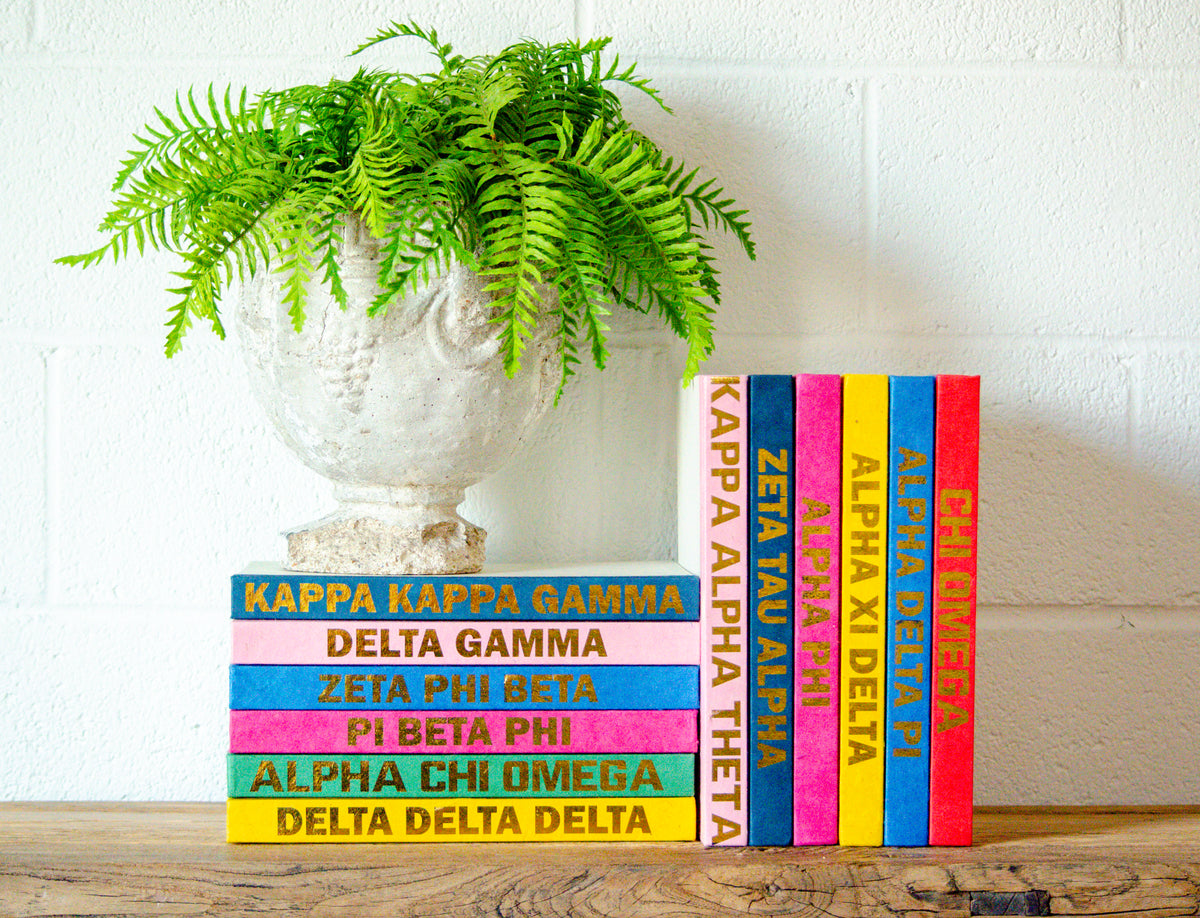 Gold Letter Sorority Decorative Books