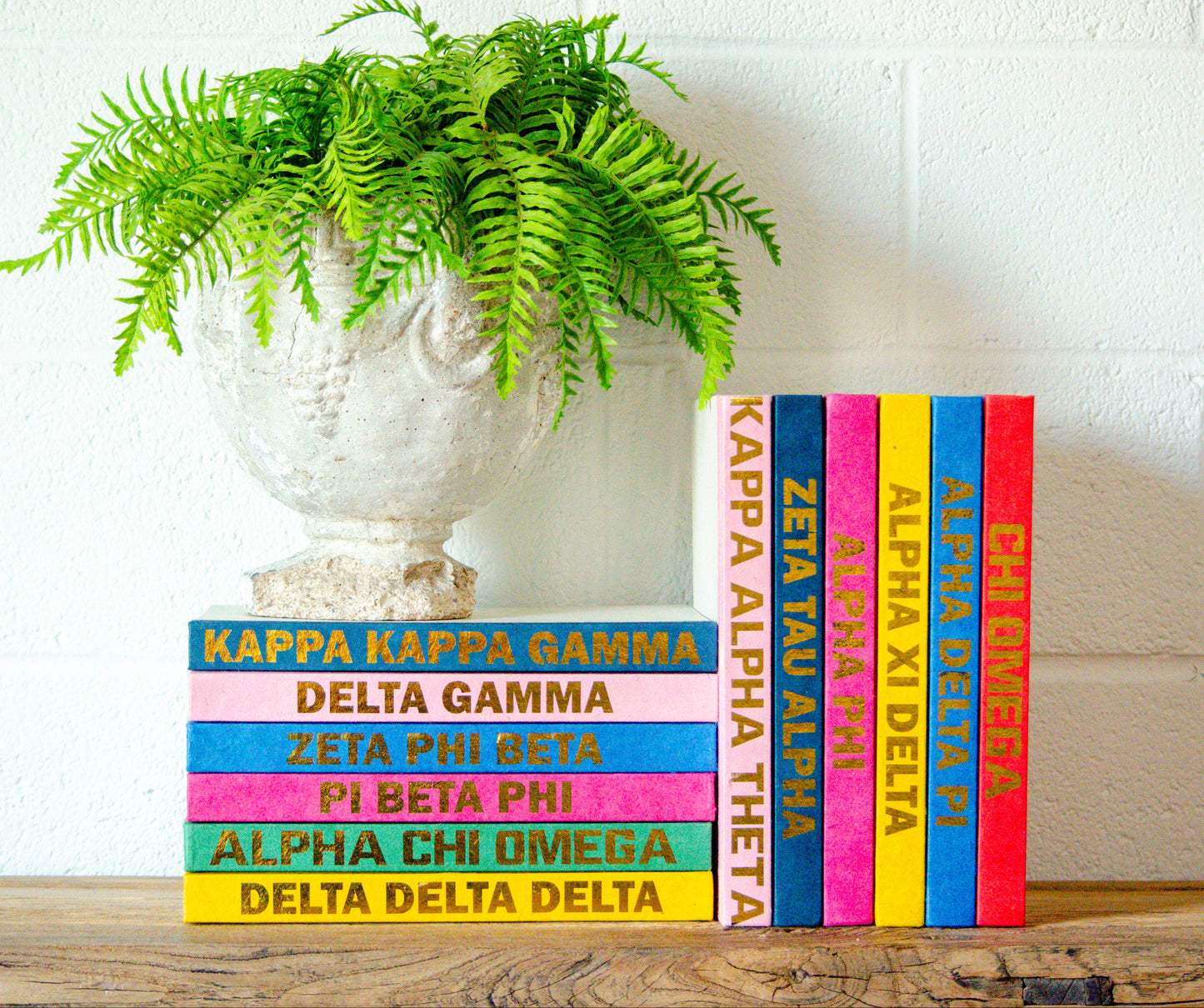 Gold Letter Sorority Decorative Books