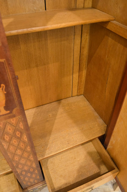 Ormolu Trimmed Antique Mirrored Armoire