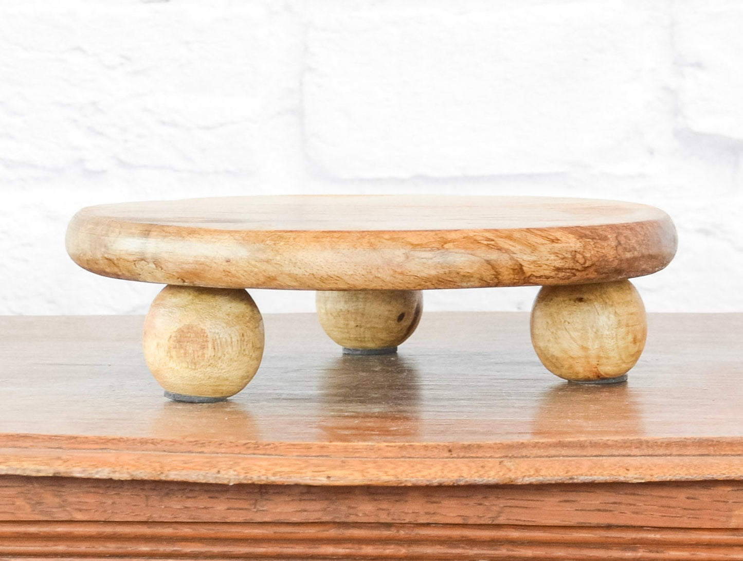 Round Ball Feet Mango Wood Riser