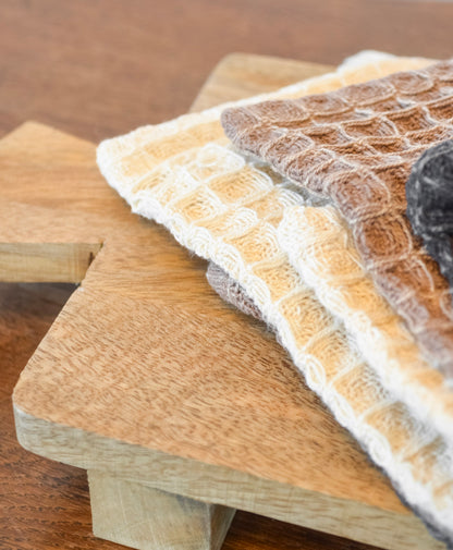 Mango Wood Cheese Board w/ 3 Dish Cloths