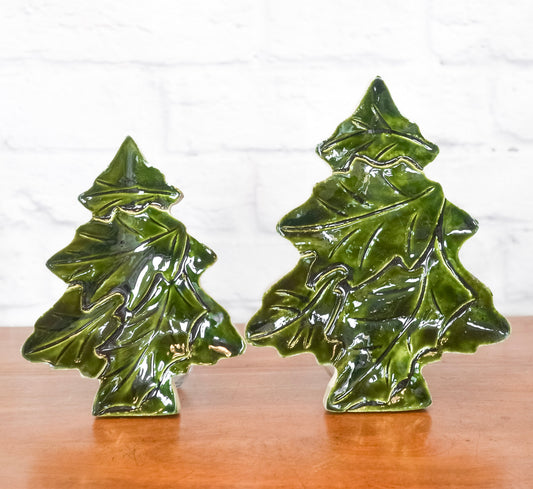 Evergreen Glazed Wood Tray